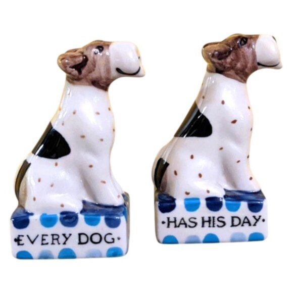 **Anthropologie "Every Dog Has His Day" Excellent Condition Salt and Pepper - Picture 1 of 5